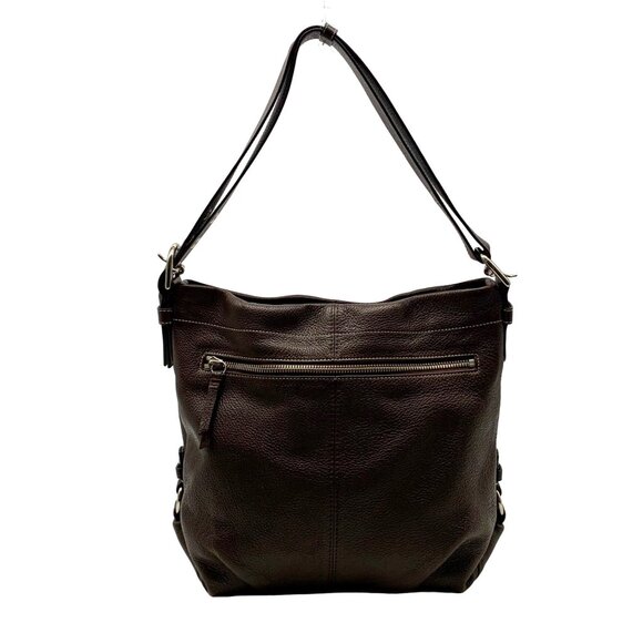 Coach 2-Way Brown Pebbled Leather Duffle Shoulder Bag (F15064) - Picture 1 of 12